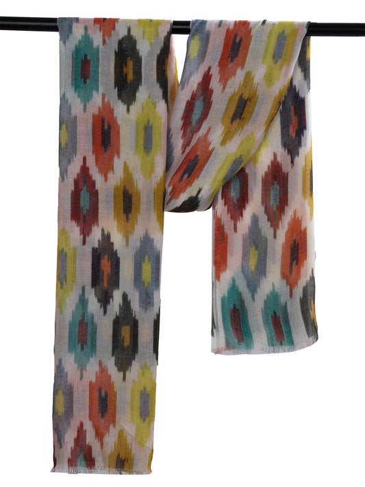 Abstract Print Modal Silk Designer Scarf