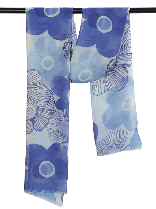 Floral Modal Silk Designer Scarf