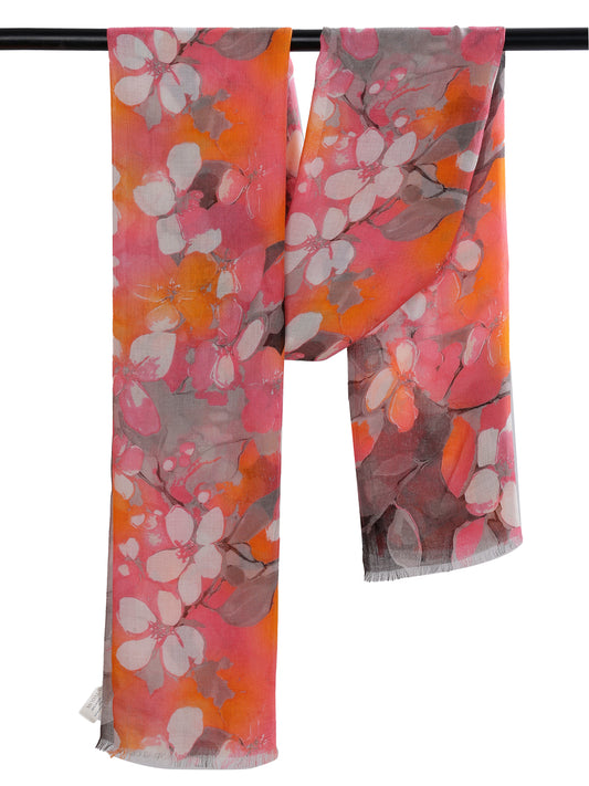 Floral Modal Silk Designer Scarf