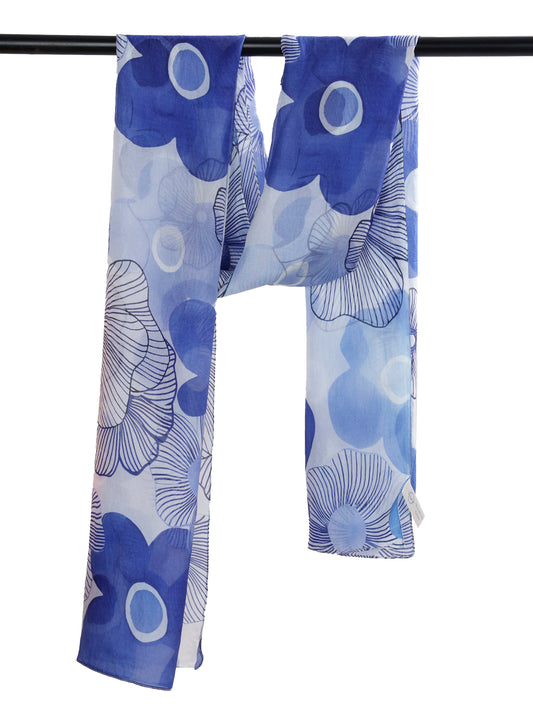 Floral  Pure Silk Designer Scarf