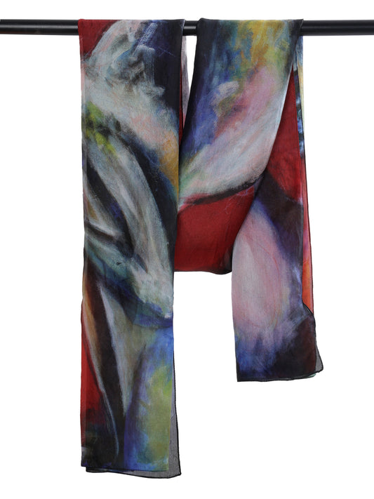 Abstract Pure Silk Designer Scarf