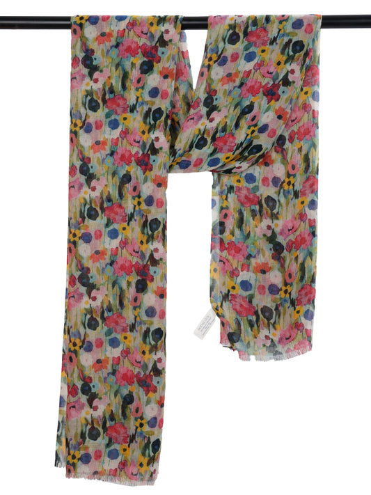 Floral Modal Silk Designer Scarf