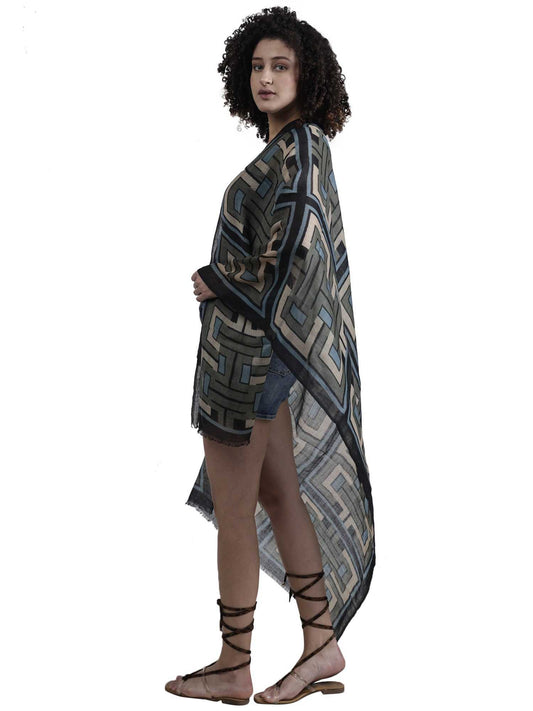 Geometrical Modal Silk Designer Scarf