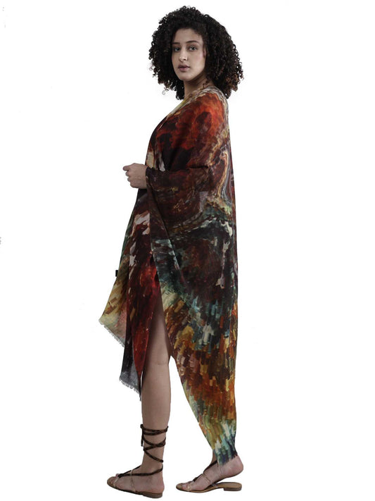 Abstract Modal Silk Designer Scarf