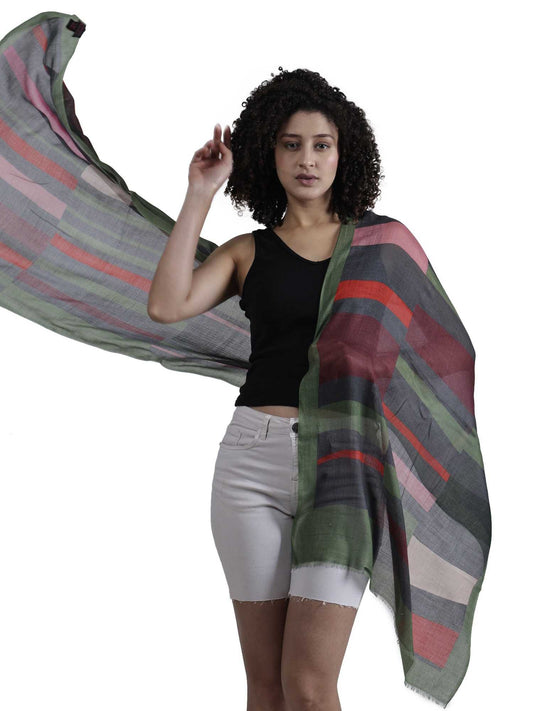 Geometrical Modal Silk Designer Scarf