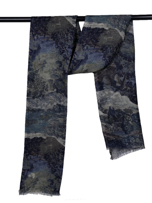 Abstract Print Modal Silk Designer Scarf