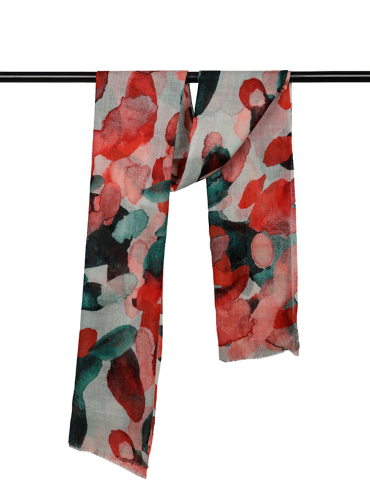 Abstract Merino Silk Designer Scarf