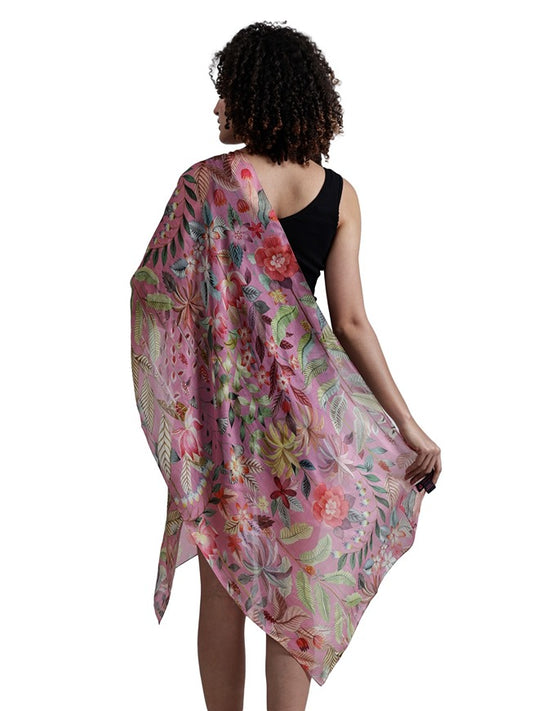 Floral Modal Silk Designer Scarf