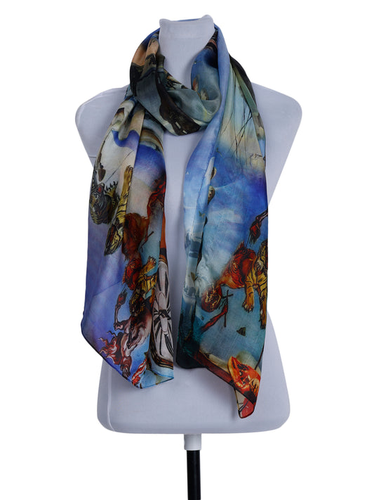 Foulard en soie pure de créateur Old Masters