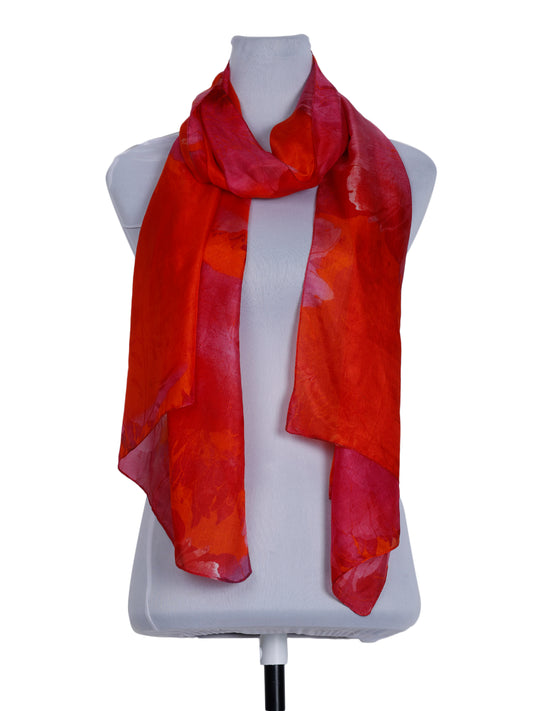 Foulard en pure soie abstrait de créateur