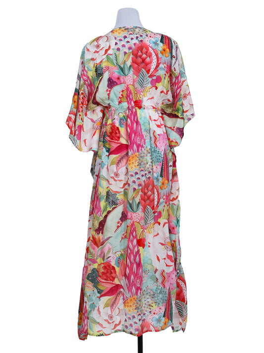 Floral Modal Satin Kaftan