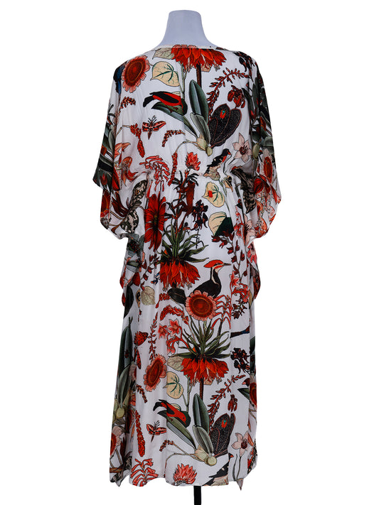 Australian Coastal Viscose Crepe  Long Kaftan Dress