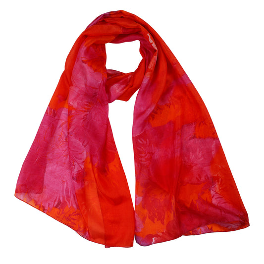 Foulard en pure soie abstrait de créateur