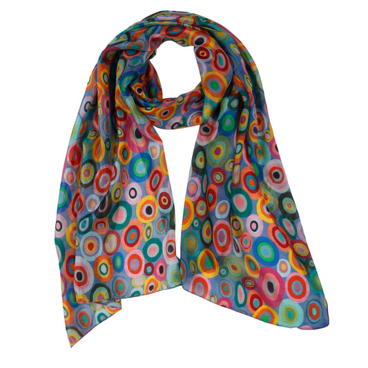 Geometric Pure Silk Designer Scarf