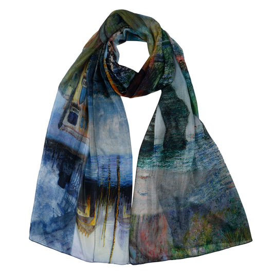 Foulard en soie pure de créateur Old Masters