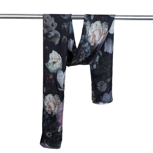 Floral Pure Silk Designer Scarf