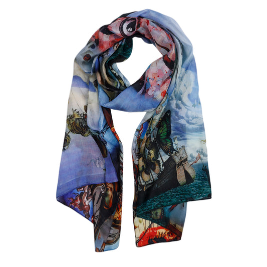 Foulard en soie pure de créateur Old Masters