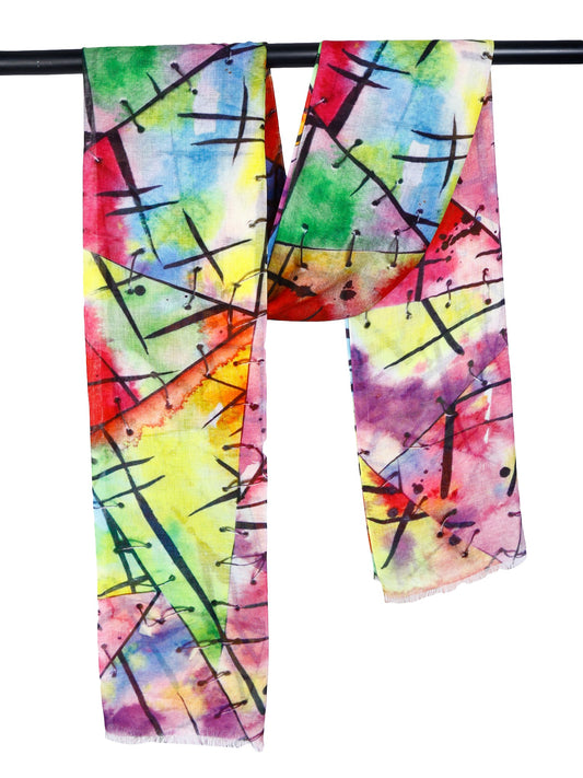 Abstract Modal Silk Designer Scarf