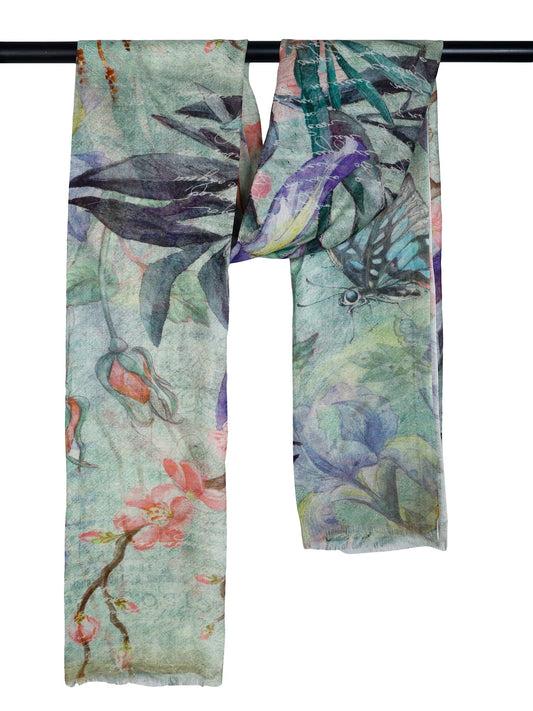 Floral Modal Silk Designer Scarf