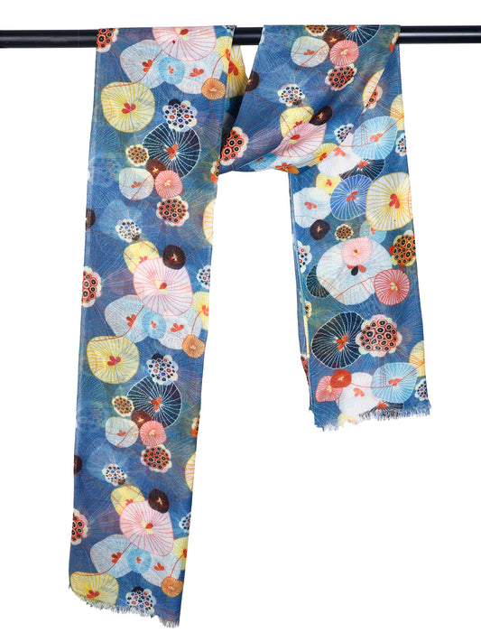 Bufanda de diseño de seda merino japonesa