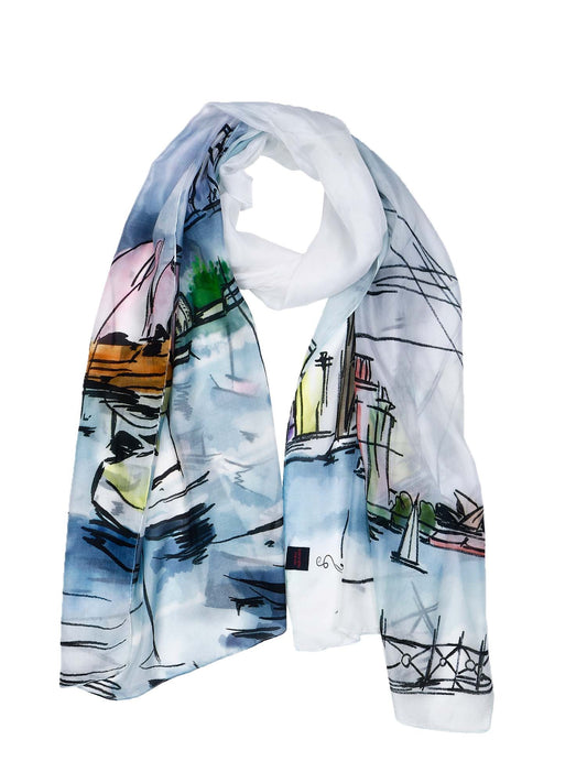 Architectural Pure Silk Designers Scarf