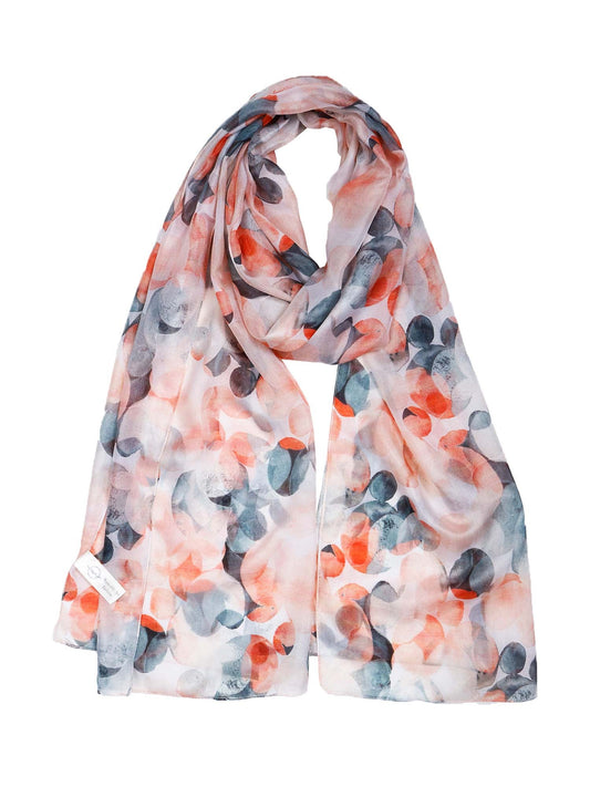 Abstract Print Pure Silk Designer Scarf