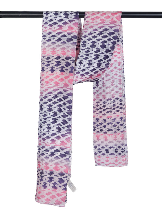 Geometric Pure Silk Designer Scarf
