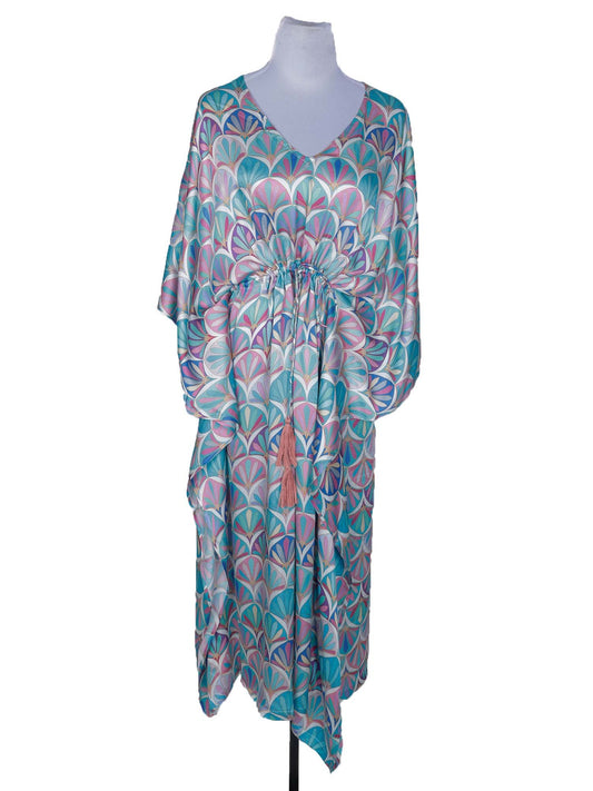 Floral Modal Satin Kaftan