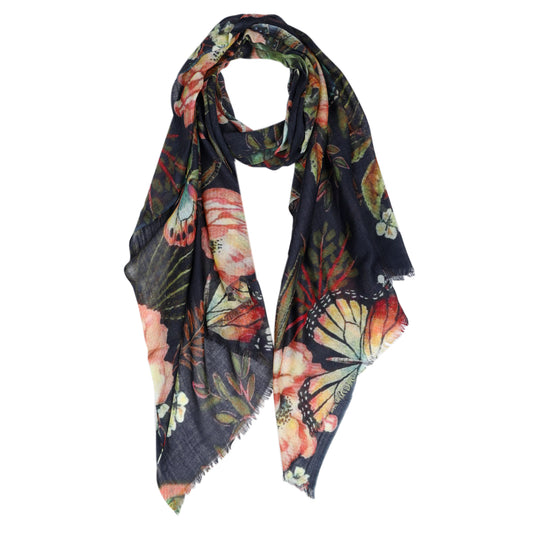 Floral Modal Silk Designer Scarf