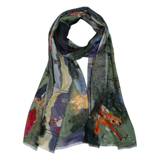 Traditional Abstract Modal Silk Designer Scarf