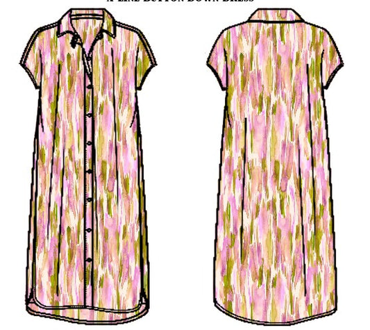 BDD-PB52 -Button down dress