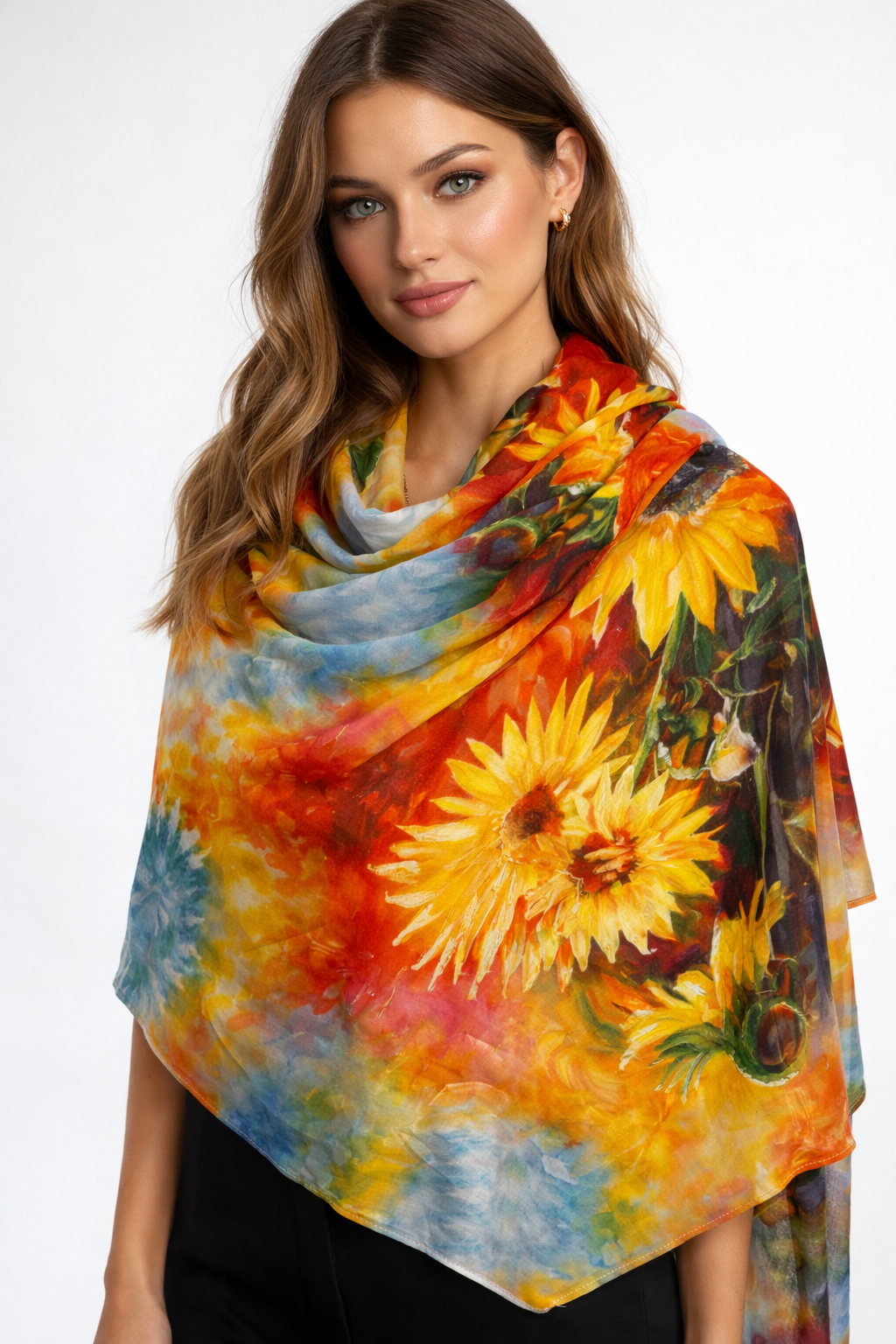 Buy Abstract Art Cotton Modal Designer Scarf for women. – Wearable Art ...