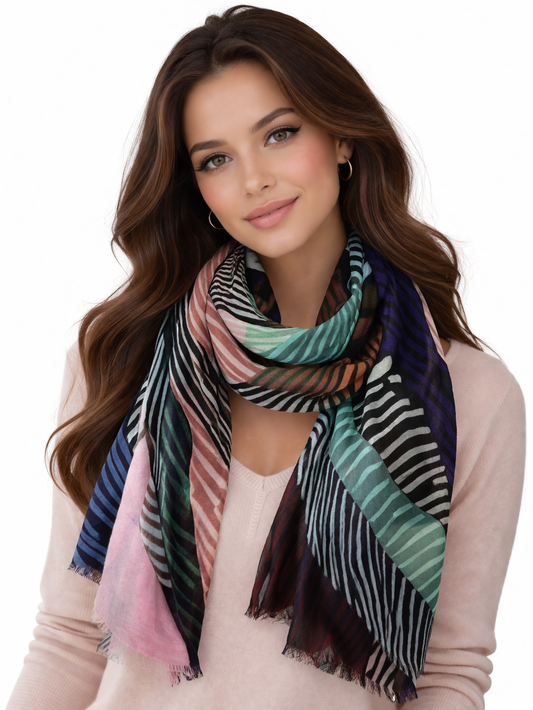 Chromatic FloScarfwlines – Merino Wool Scarf