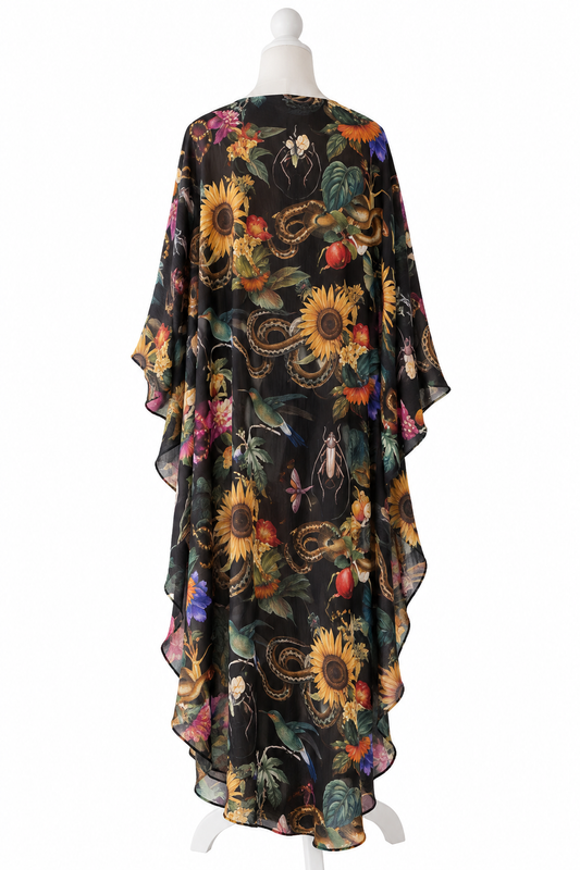Floral Long Slit Kimono