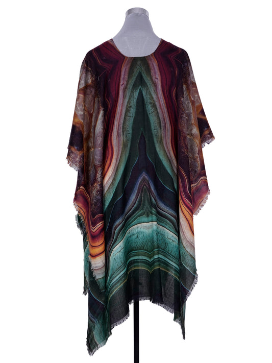 Agate Rock Art Merino Wool Travel Cape