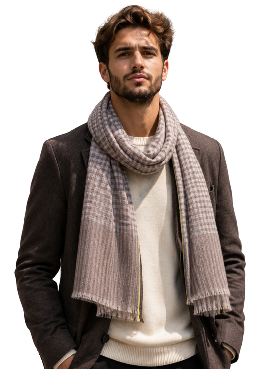 Unisex Jacquard Merino Texture scarf