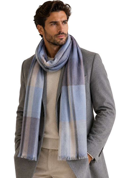 Unisex Jacquard Merino Texture scarf