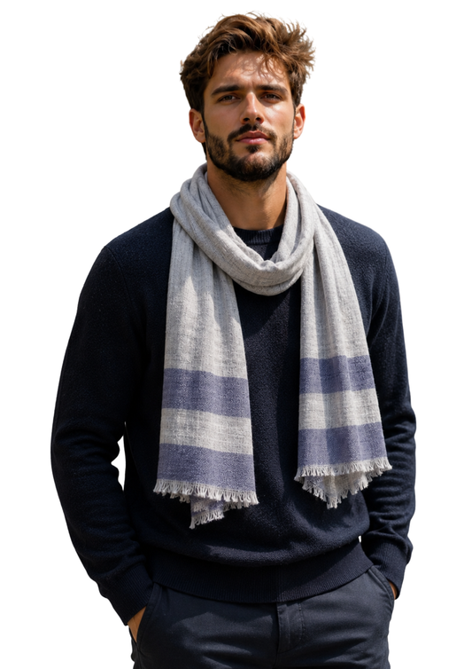 Unisex Jacquard Merino Texture scarf