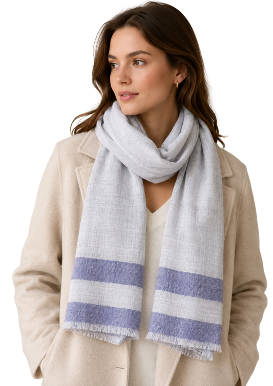 Unisex Jacquard Merino Texture scarf