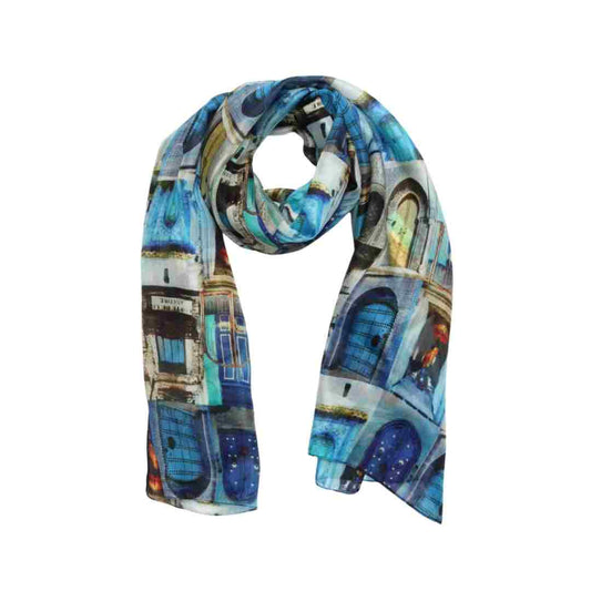 Architectural Pure Silk Designer Scarf