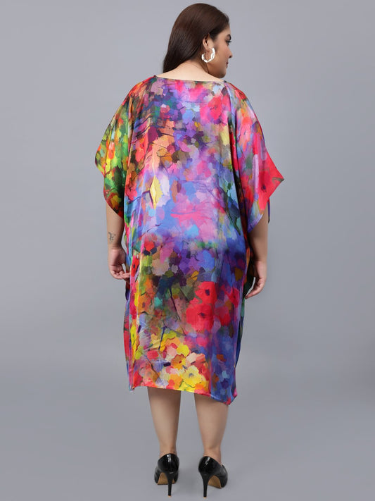 Floral Modal Satin Kaftan