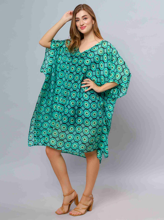 Geometric Viscose Crepe Kaftan