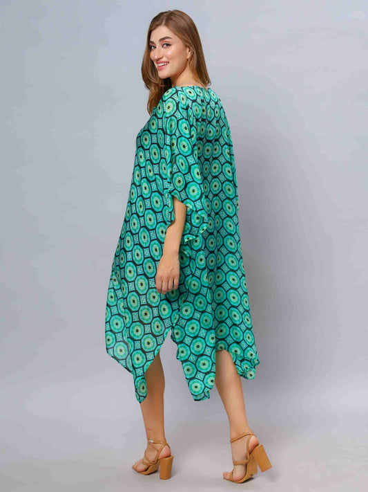 Geometric Viscose Crepe Kaftan