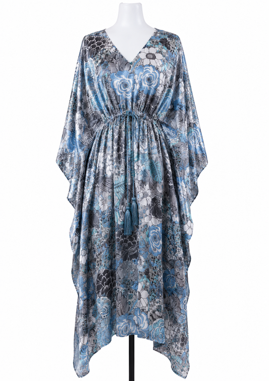 Floral Modal Satin Kaftan