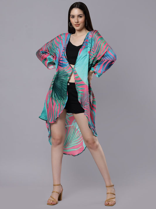 Kimono de modal tropical