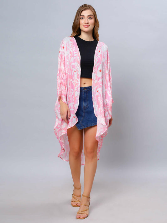 Kimono modal con estampado floral