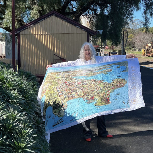 Écharpe de créateur en soie de style sarong côtier australien