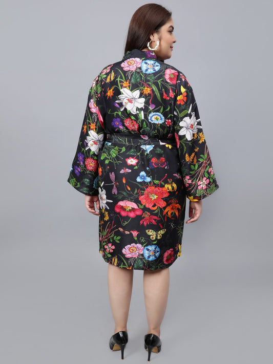 Kimono tropical con cinturón