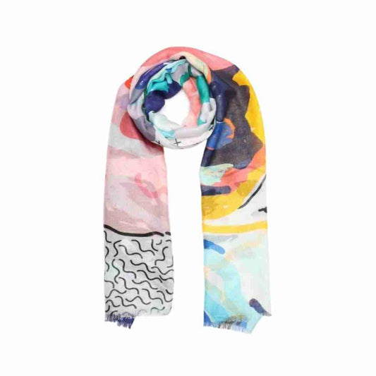 Abstract Modal Silk Designer Scarf