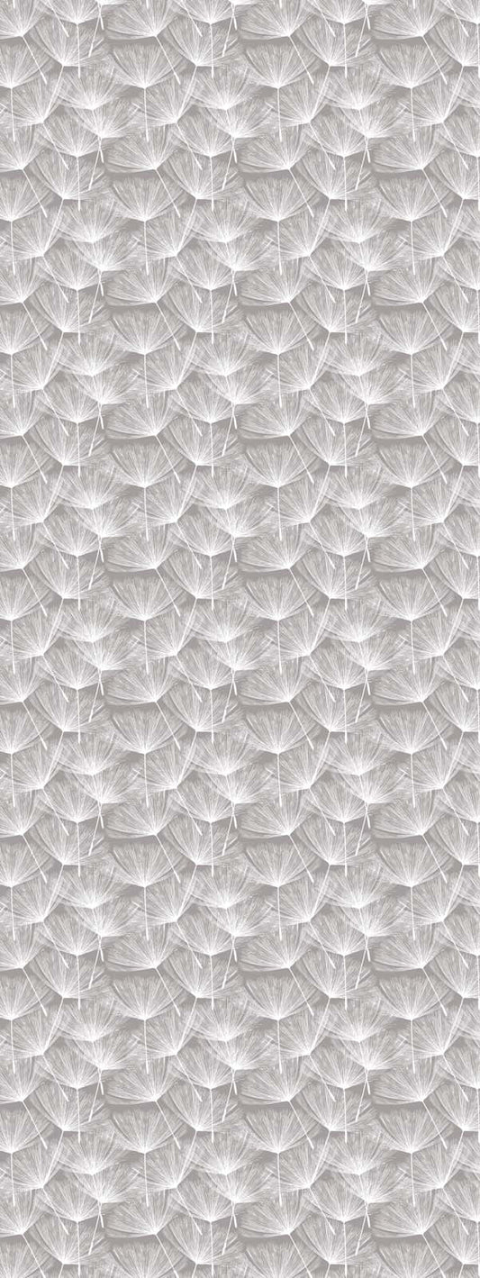 Dandelion Whisper Botanical Scarf – Pure Linen Designer Wrap | Slate Blue Floral Nature Print